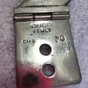 Gucci | Accessories | 97s Vintage Gucci Silver Plate Gg Belt 